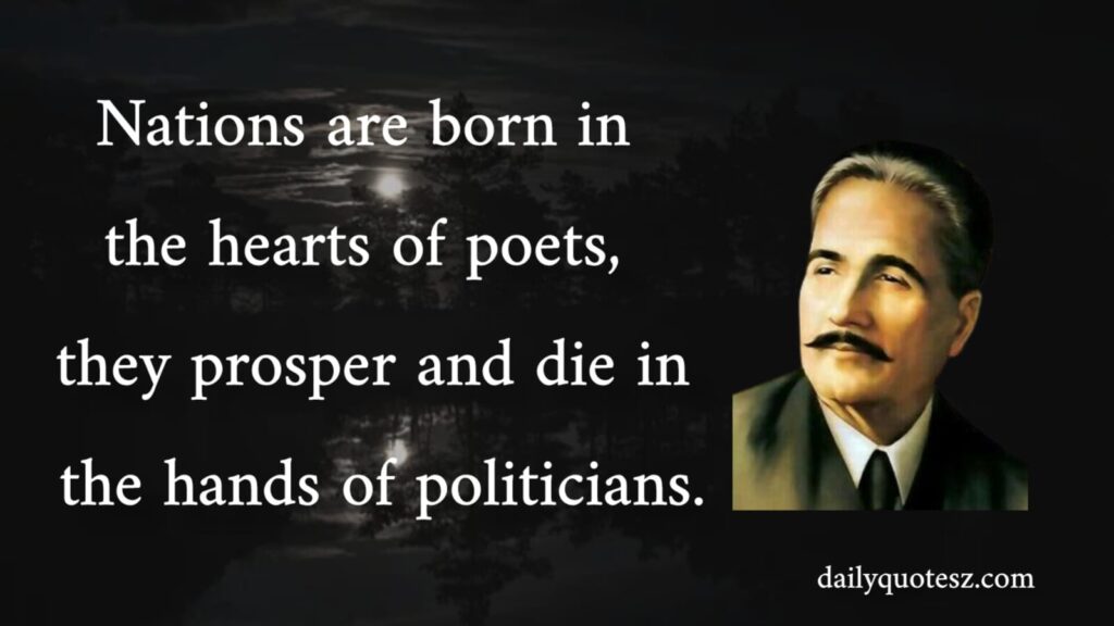 Moving Sense of Allama Iqbal quotes in English 